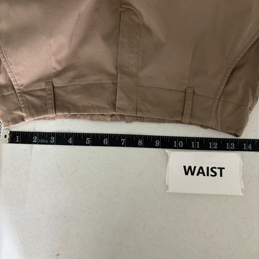 Talbots Petites Tan Mid Rise Straight Leg Pants Size 4P Minimalist Classic - Picture 7 of 13